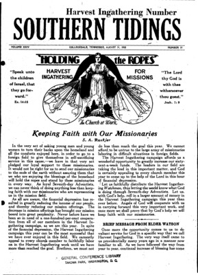 Southern Tidings | August 31, 1932