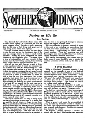 Southern Tidings | October 5, 1932