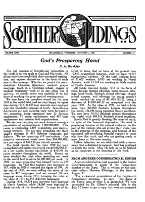 Southern Tidings | November 2, 1932