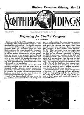 Southern Tidings | May 8, 1935