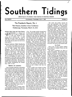 Southern Tidings | April 1, 1942