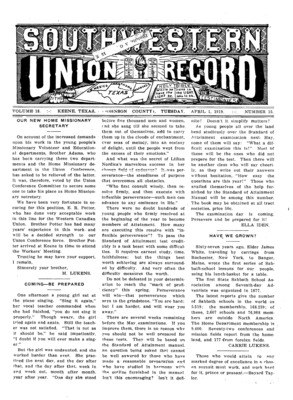 Southwestern Union Record | April 1, 1919