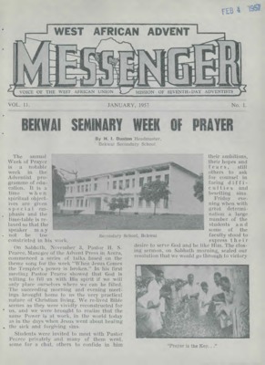 The West African Advent Messenger | January 1, 1957