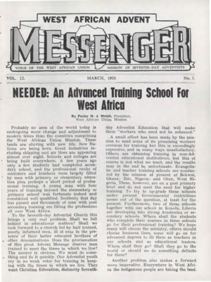 The West African Advent Messenger | March 1, 1958