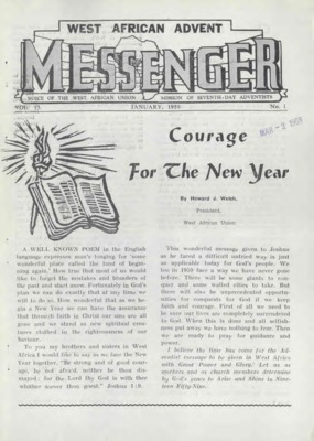 The West African Advent Messenger | January 1, 1959