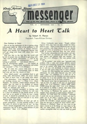 The West African Advent Messenger | September 1, 1964