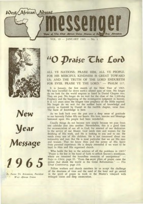 The West African Advent Messenger | January 1, 1965