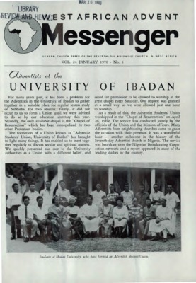 The West African Advent Messenger | January 1, 1970