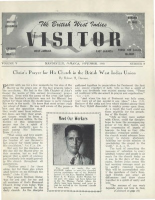 British West Indies Union Visitor | September 1, 1948