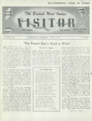 British West Indies Union Visitor | June 1, 1949