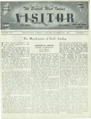 British West Indies Union Visitor | January 1, 1951