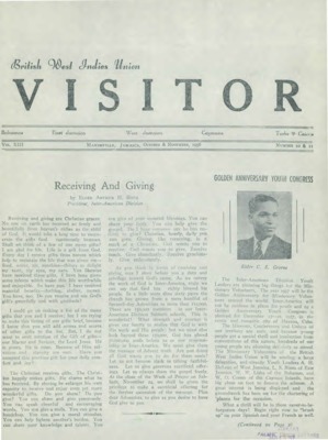 British West Indies Union Visitor | October 1, 1956