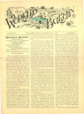 The Worker's Bulletin | December 4, 1900