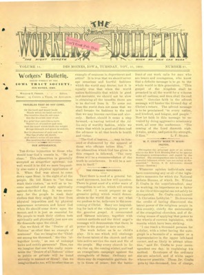 The Worker's Bulletin | November 25, 1902
