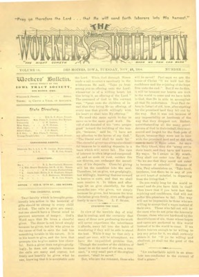 The Worker's Bulletin | November 22, 1904