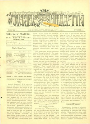 The Worker's Bulletin | October 2, 1906