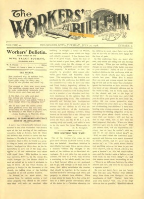 The Worker's Bulletin | July 21, 1908