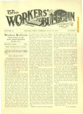 The Worker's Bulletin | July 19, 1910