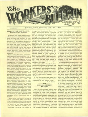 The Worker's Bulletin | January 27, 1914