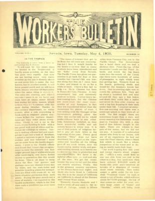 The Worker's Bulletin | May 4, 1920