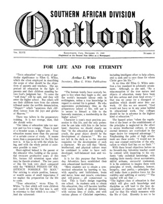 The Southern African Division Outlook | December 15, 1949