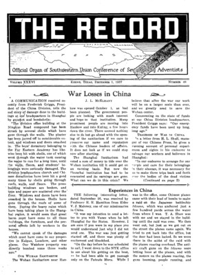 Southwestern Union Record | December 1, 1937