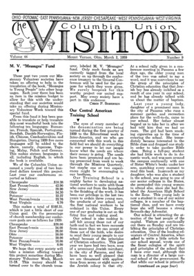 Columbia Union Visitor | March 2, 1939