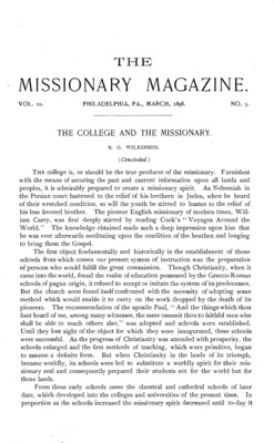 The Missionary Magazine | March 1, 1898
