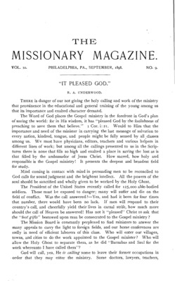 The Missionary Magazine | September 1, 1898