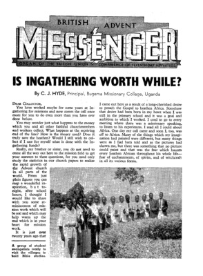 British Advent Messenger | April 20, 1951