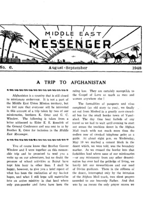Middle East Messenger | August 1, 1948