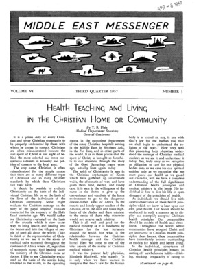 Middle East Messenger | July 1, 1957