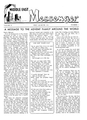 Middle East Messenger | January 1, 1961