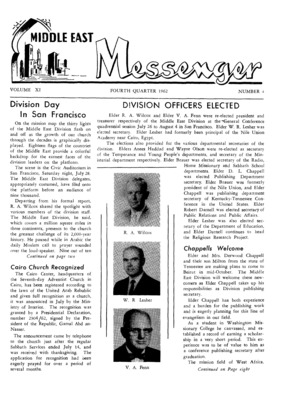 Middle East Messenger | October 1, 1962