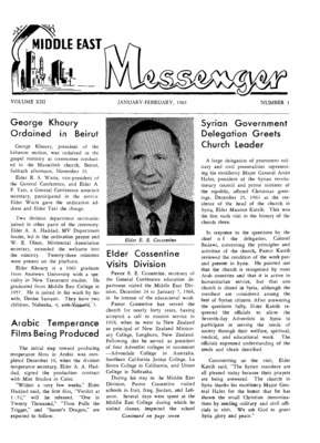 Middle East Messenger | January 1, 1964