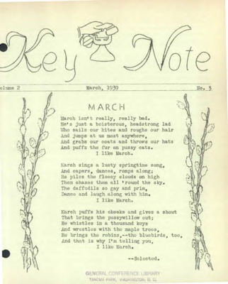 The Keynote | March 1, 1939