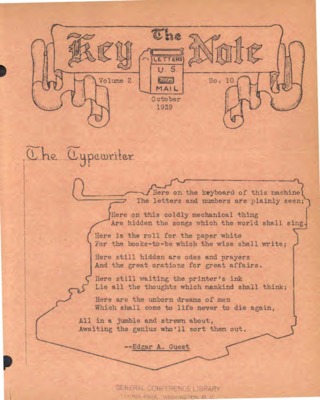The Keynote | October 1, 1939