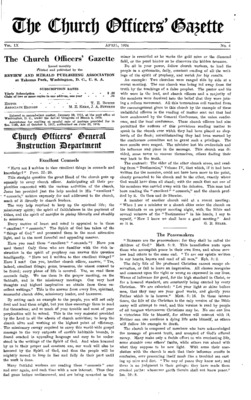 The Church Officers' Gazette | April 1, 1924