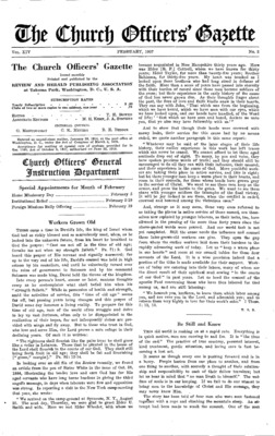 The Church Officers' Gazette | February 1, 1927