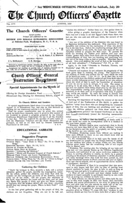 The Church Officers' Gazette | August 1, 1929