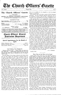 The Church Officers' Gazette | April 1, 1931