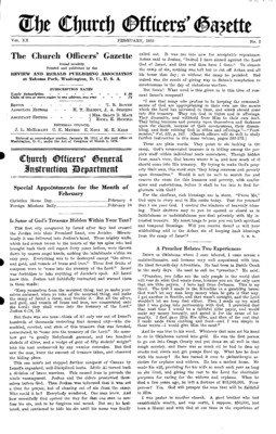 The Church Officers' Gazette | February 1, 1933
