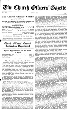 The Church Officers' Gazette | April 1, 1933