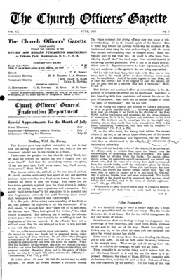 The Church Officers' Gazette | July 1, 1933