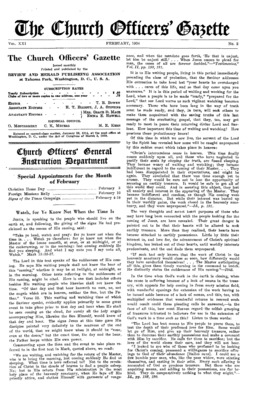 The Church Officers' Gazette | February 1, 1934