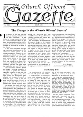 The Church Officers' Gazette | July 1, 1934