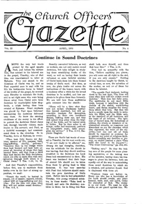 The Church Officers' Gazette | April 1, 1935