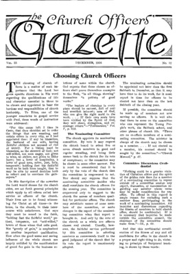 The Church Officers' Gazette | December 1, 1936