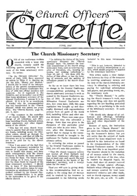 The Church Officers' Gazette | June 1, 1937