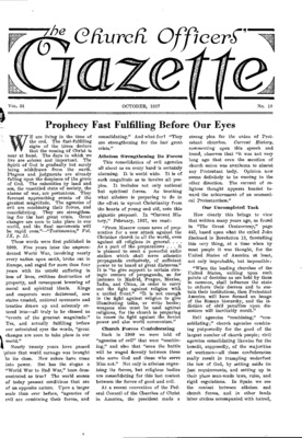 The Church Officers' Gazette | October 1, 1937